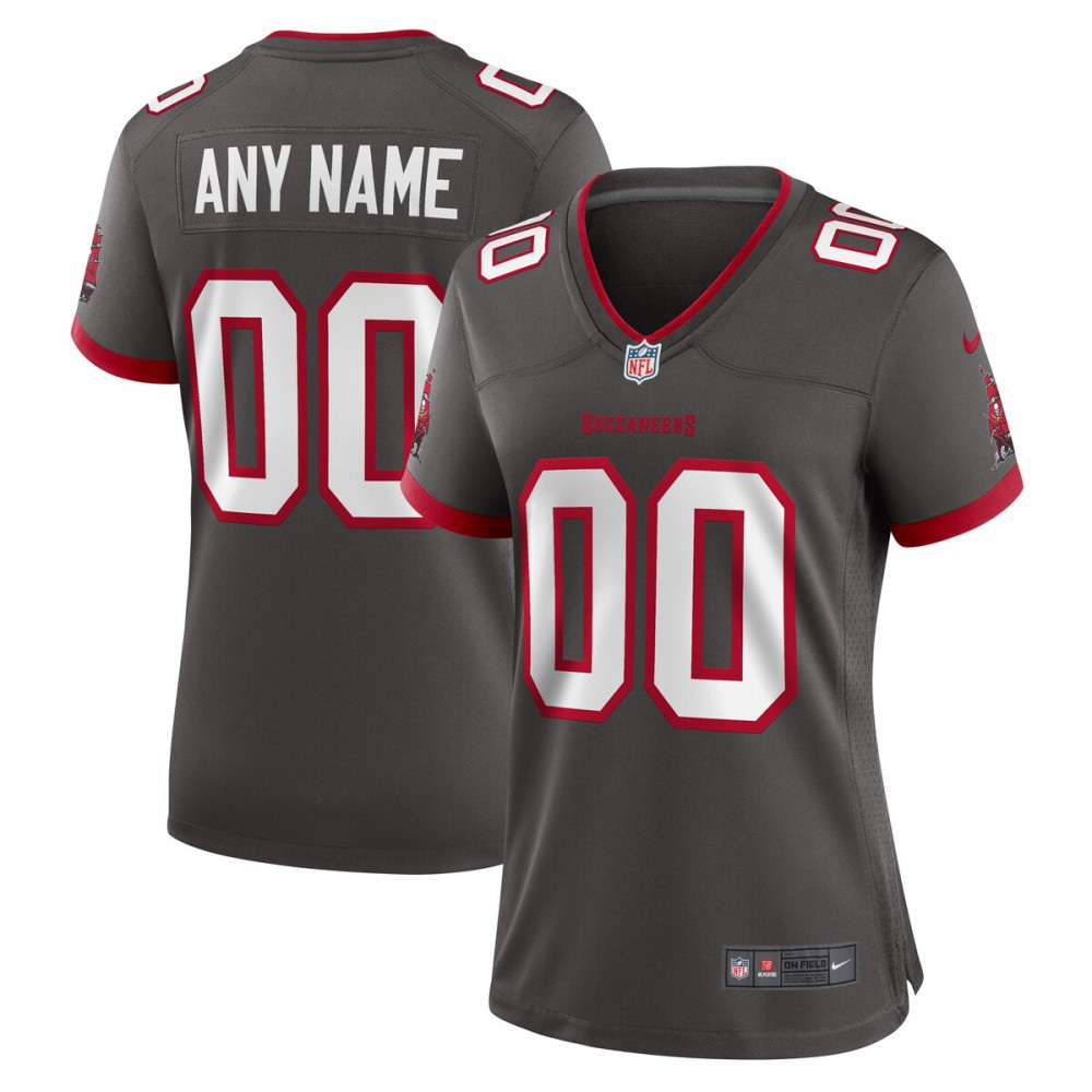 Tampa Bay Buccaneers Women's Alternate Custom Game Jersey - Pewter-Pro Kit Vault | Brand New 26/27 Sports Jerseys