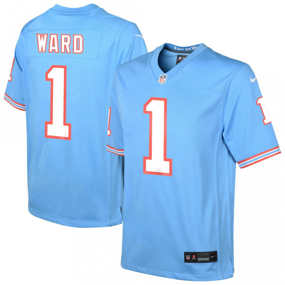 Cameron Ward Tennessee Titans Youth Alternate Game Jersey - Light Blue-Pro Kit Vault | Brand New 26/27 Sports Jerseys