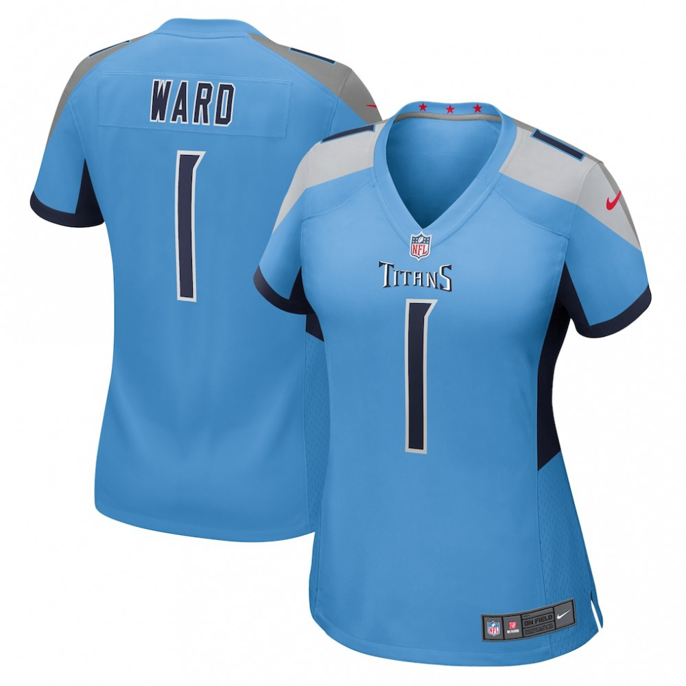 Cameron Ward Tennessee Titans Women's 2025 NFL Draft First Round Pick Game Jersey - Light Blue-Pro Kit Vault | Brand New 26/27 Sports Jerseys