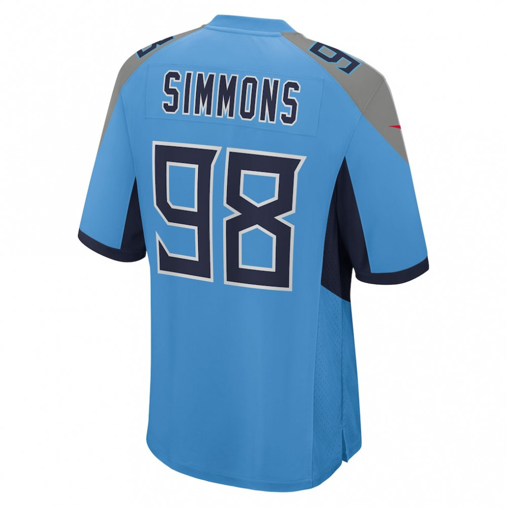 Jeffery Simmons Tennessee Titans Team Game Jersey - Light Blue-Pro Kit Vault | Brand New 26/27 Sports Jerseys