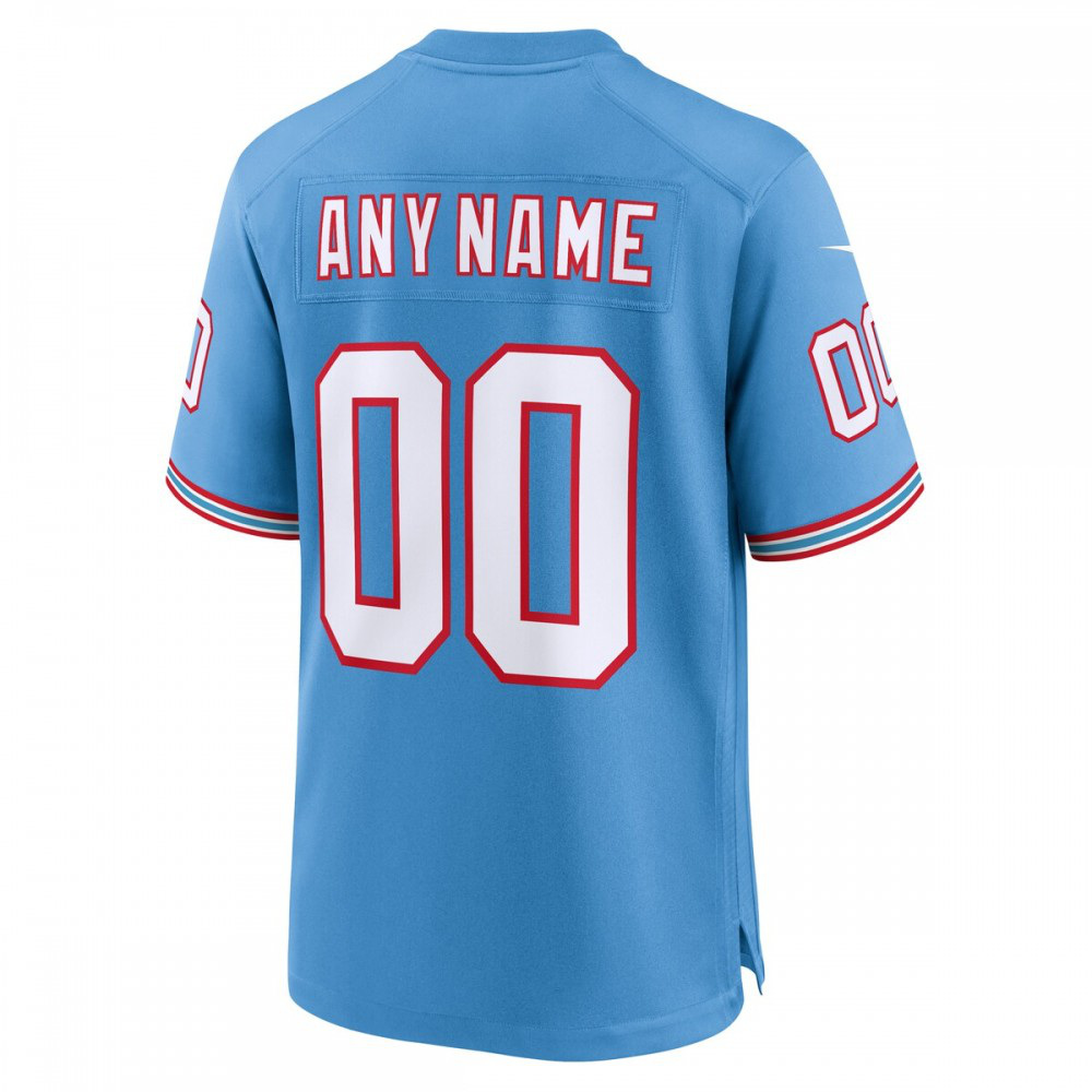 Tennessee Titans Oilers Throwback Custom Game Jersey - Light Blue-Pro Kit Vault | Brand New 26/27 Sports Jerseys