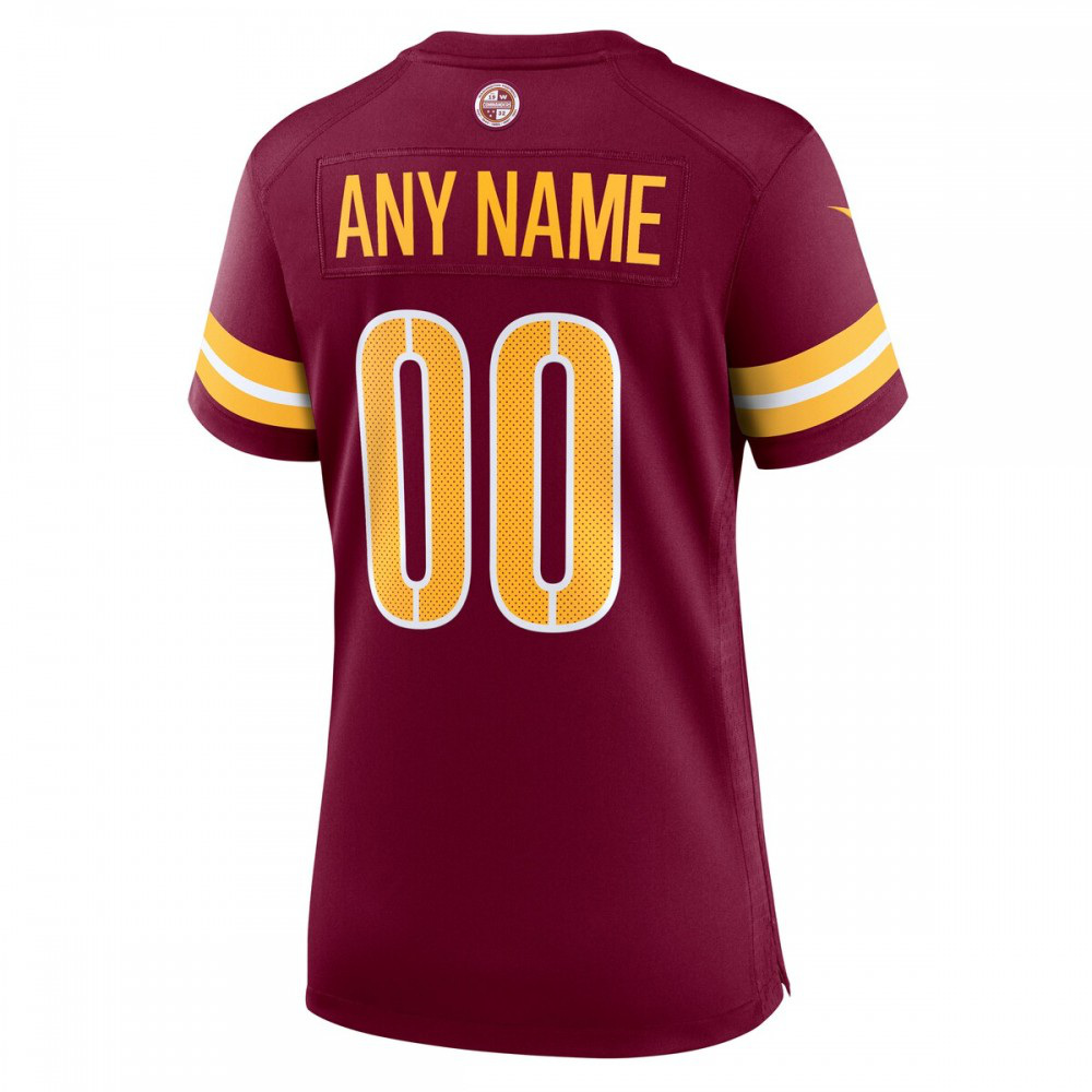 Washington Commanders Women's Game Custom Player Jersey - Burgundy-Pro Kit Vault | Brand New 26/27 Sports Jerseys