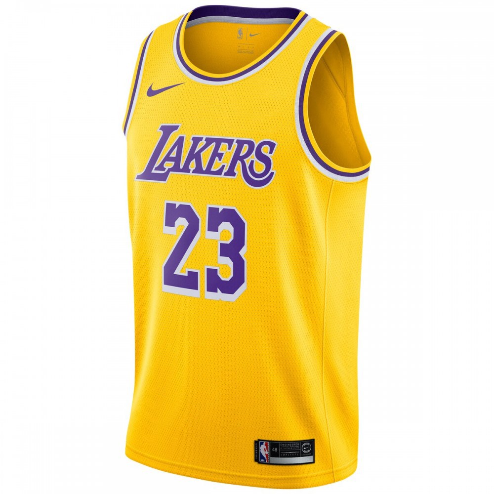LeBron James Los Angeles Lakers Swingman Player Jersey Gold - Icon Edition