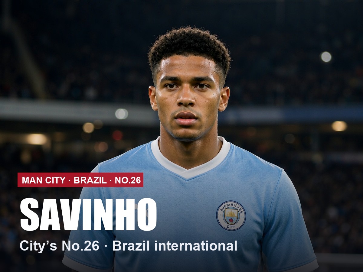 Savinho Manchester City number 26 shirt, 2026/27 season