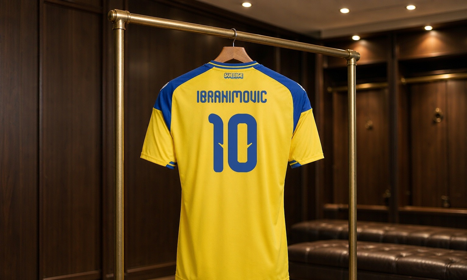 Our 2026/27 Sweden No.10 shirt in the dressing room