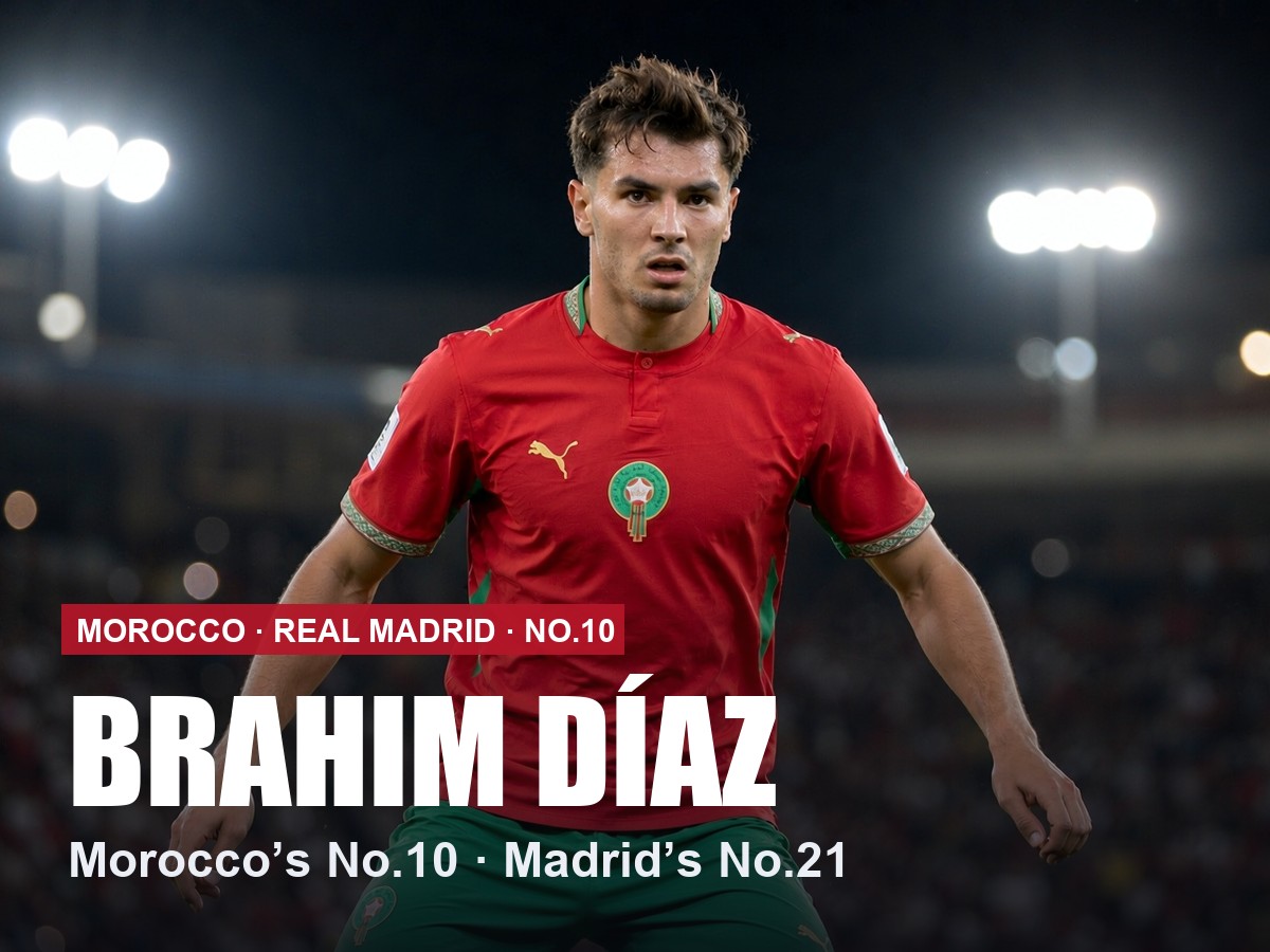Brahim Díaz Real Madrid number 10 shirt, 2026/27 season