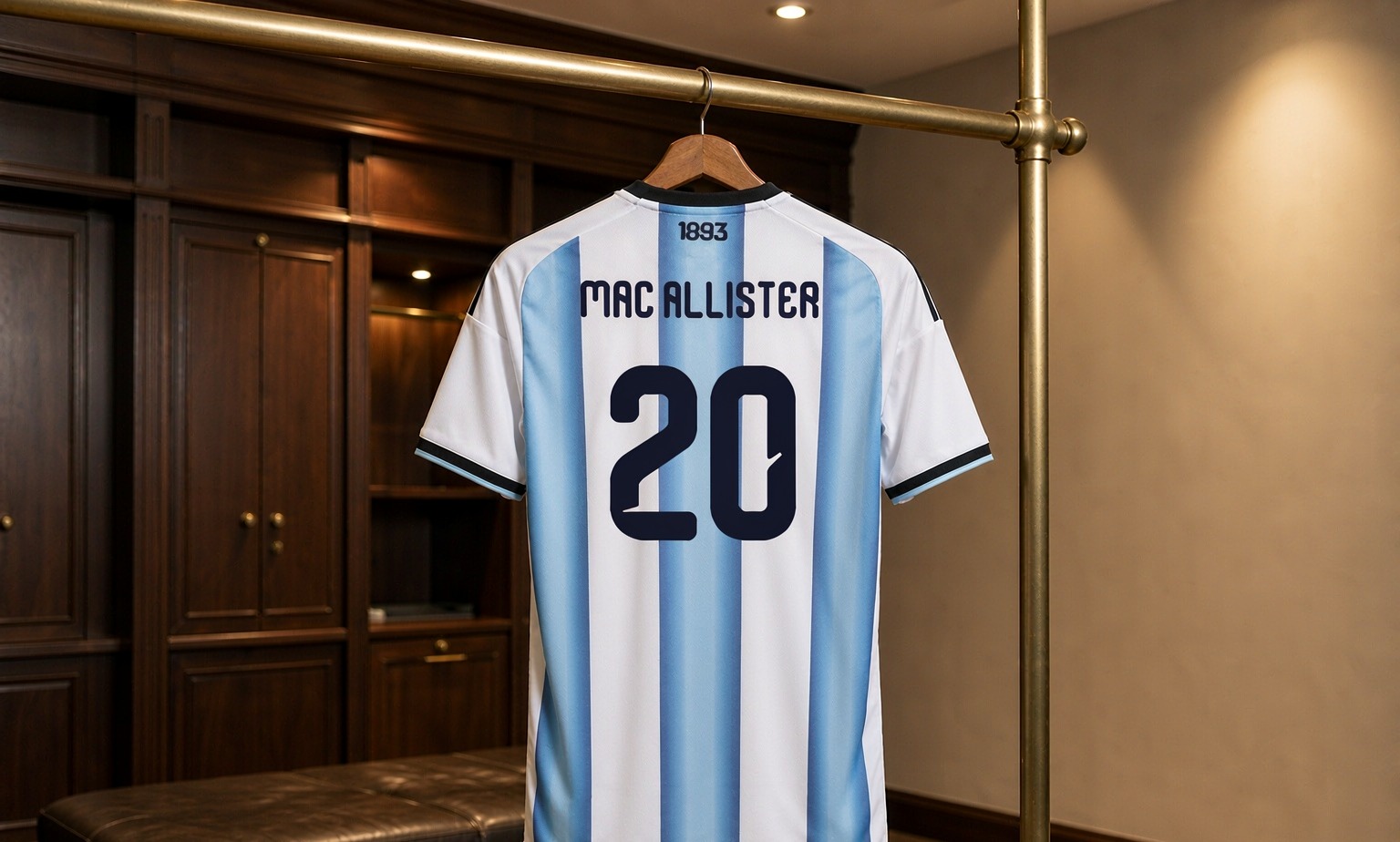 Our 2026/27 Liverpool No.10 shirt in the dressing room