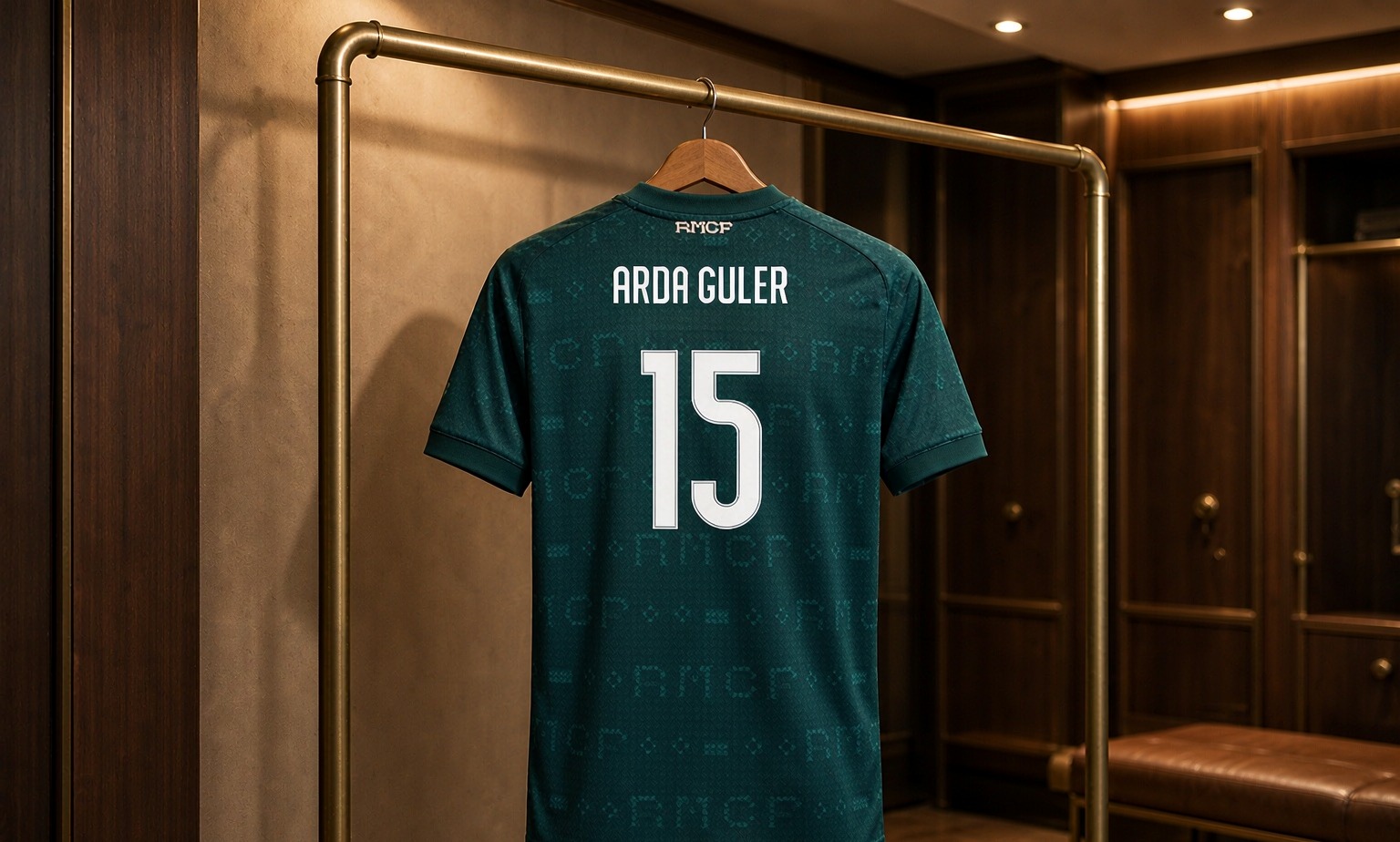 Our 2026/27 Real Madrid No.15 shirt in the dressing room