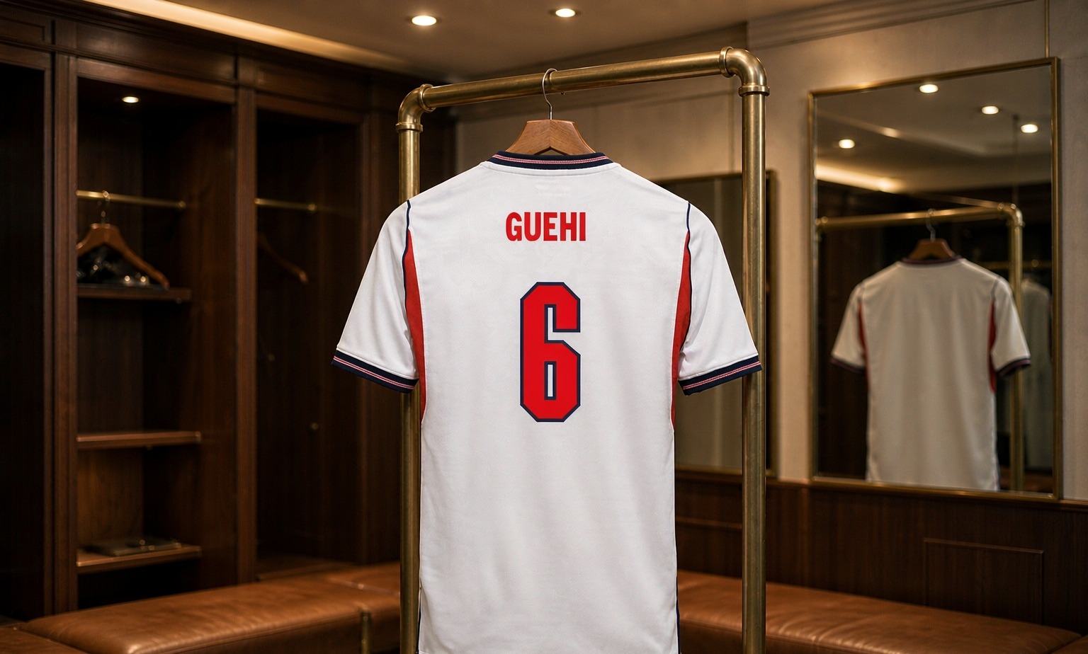 Our 2026/27 Manchester City No.6 shirt in the dressing room