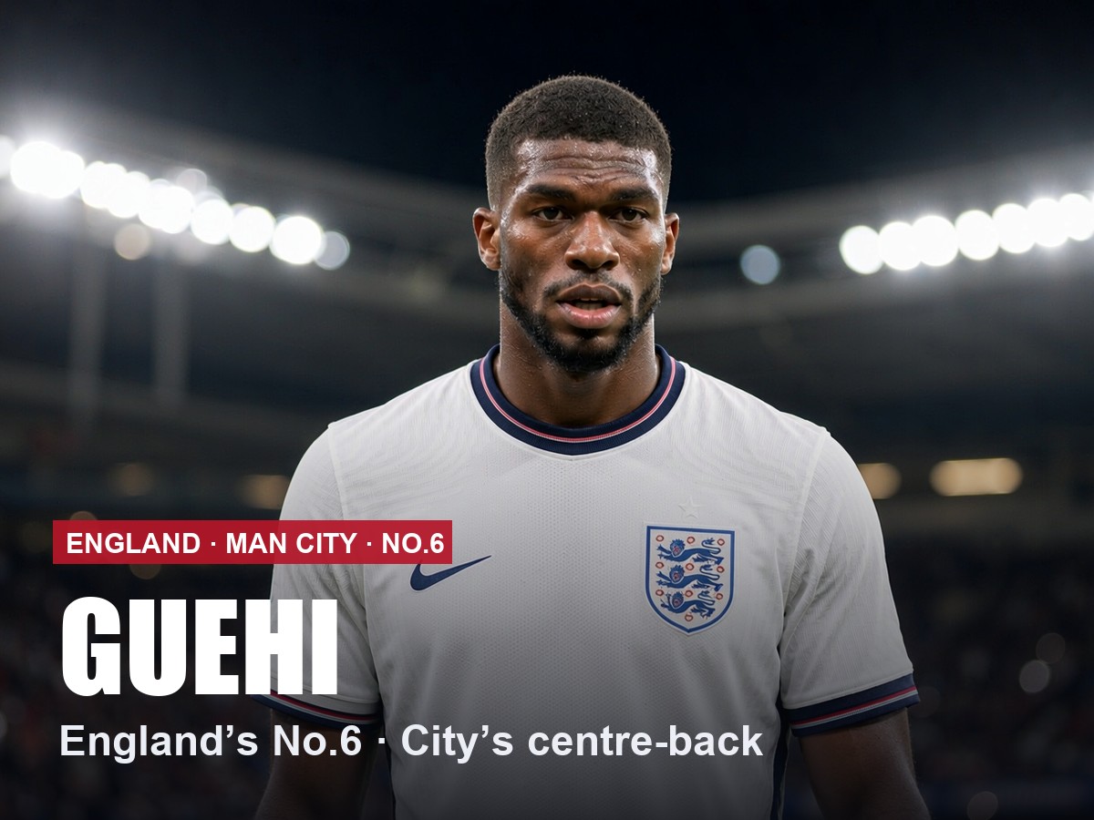 Marc Guehi Manchester City number 6 shirt, 2026/27 season
