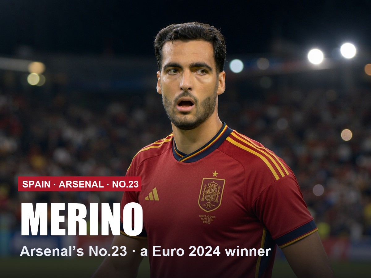 Mikel Merino Arsenal number 23 shirt, 2026/27 season
