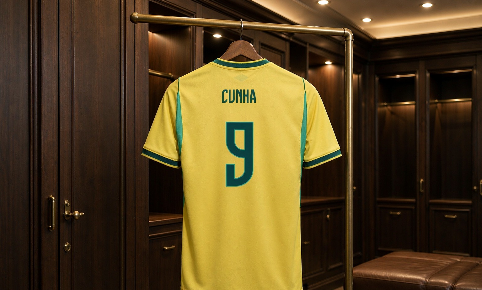 Our 2026/27 Manchester United No.10 shirt in the dressing room