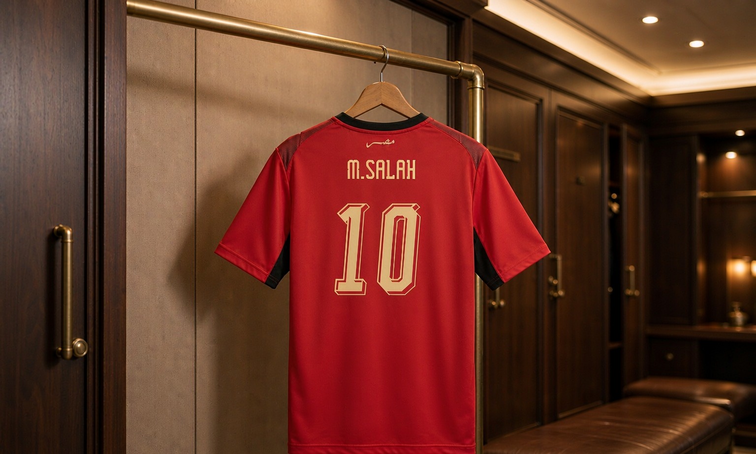Our 2026/27 Liverpool No.11 shirt in the dressing room