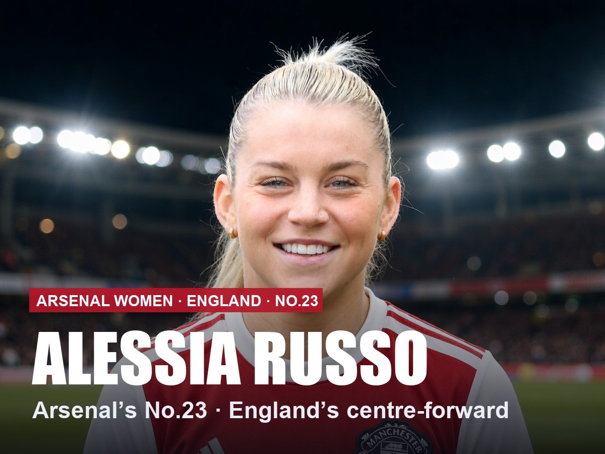Alessia Russo Arsenal Women number 23 shirt, 2026/27 season