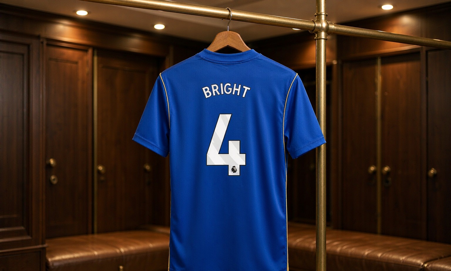 Our 2026/27 Chelsea Women No.4 shirt in the dressing room