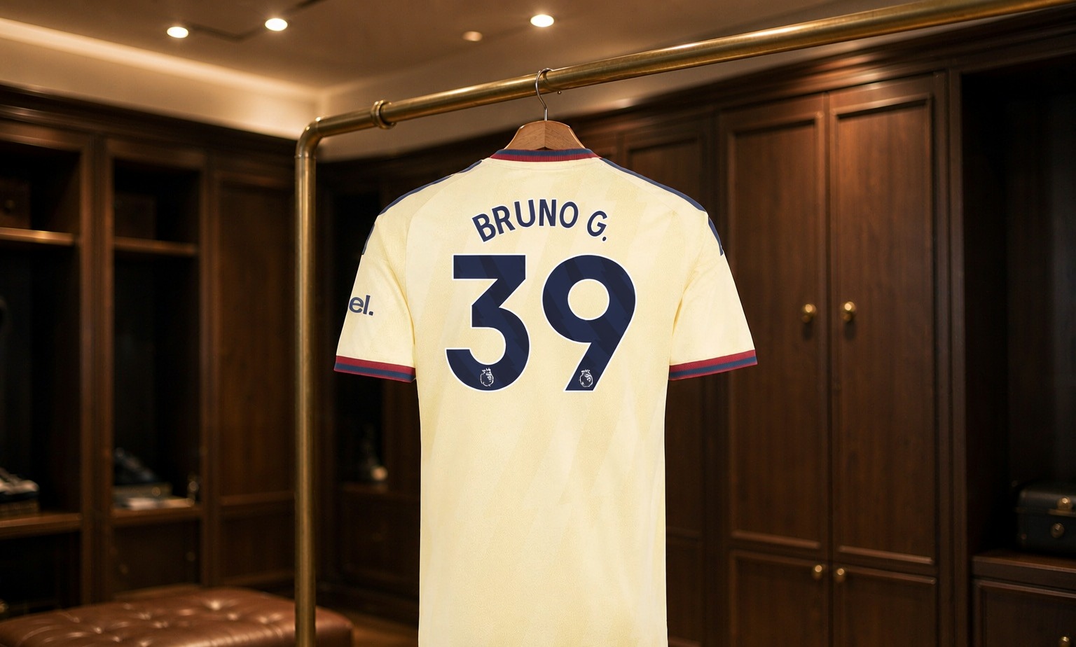 Our 2026/27 Arsenal No.39 shirt in the dressing room