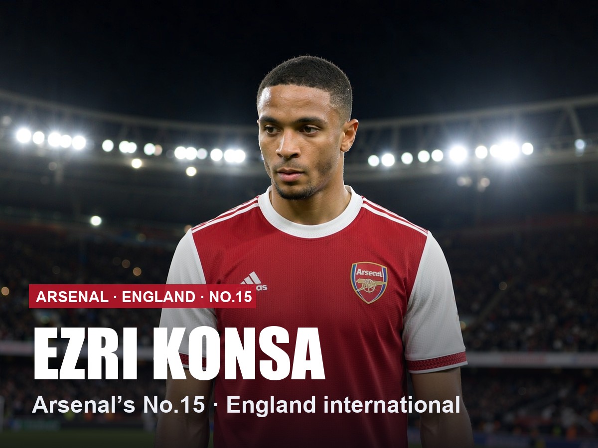 Ezri Konsa Arsenal number 15 shirt, 2026/27 season