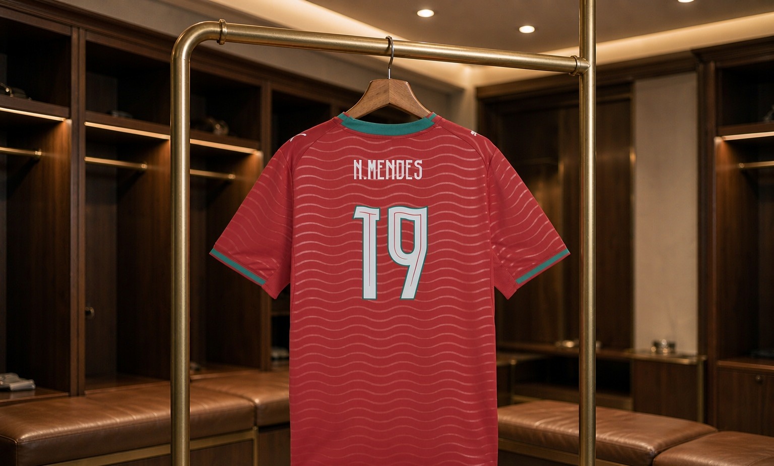 Our 2026/27 Paris Saint-Germain No.19 shirt in the dressing room