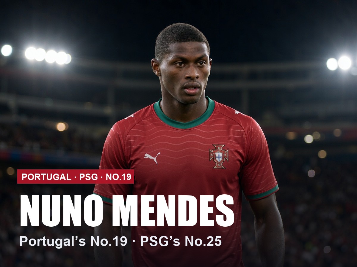 Nuno Mendes Paris Saint-Germain number 19 shirt, 2026/27 season