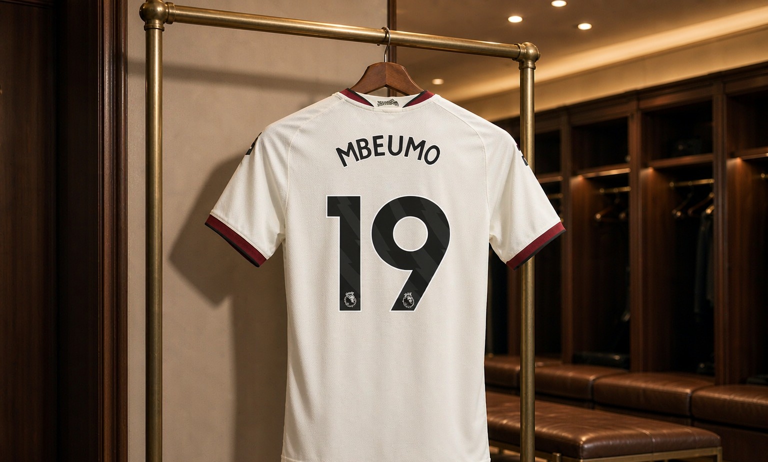 Our 2026/27 Manchester United No.19 shirt in the dressing room