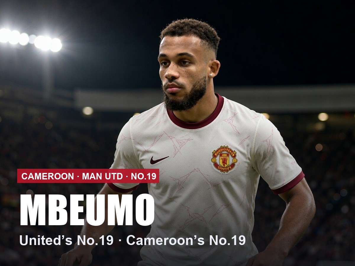 Bryan Mbeumo Manchester United number 19 shirt, 2026/27 season