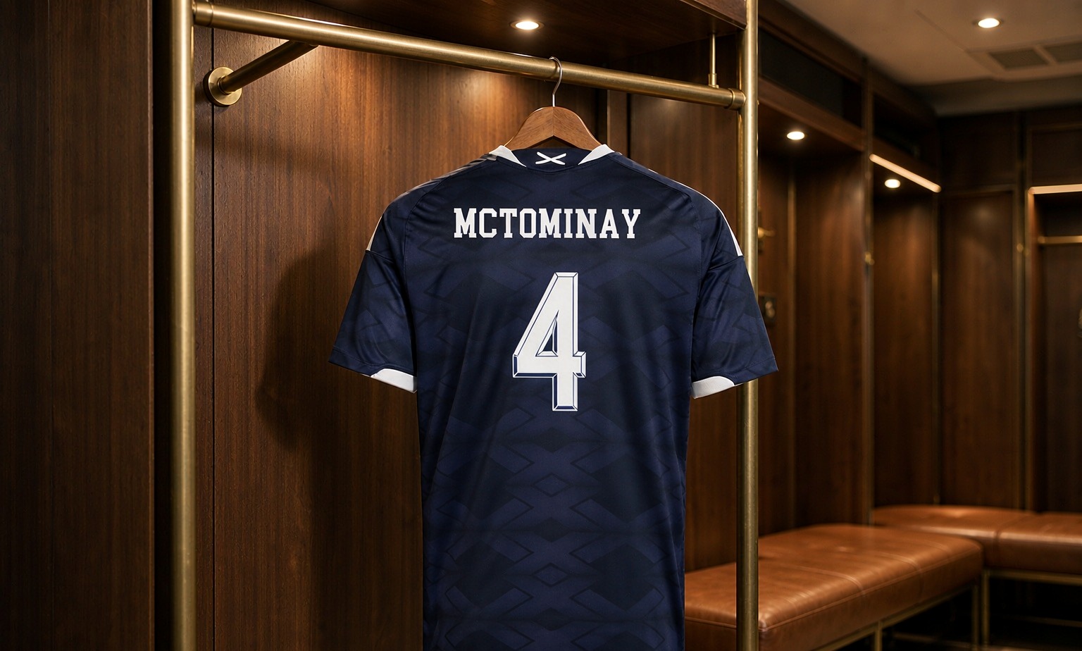 Our 2026/27 Napoli No.4 shirt in the dressing room