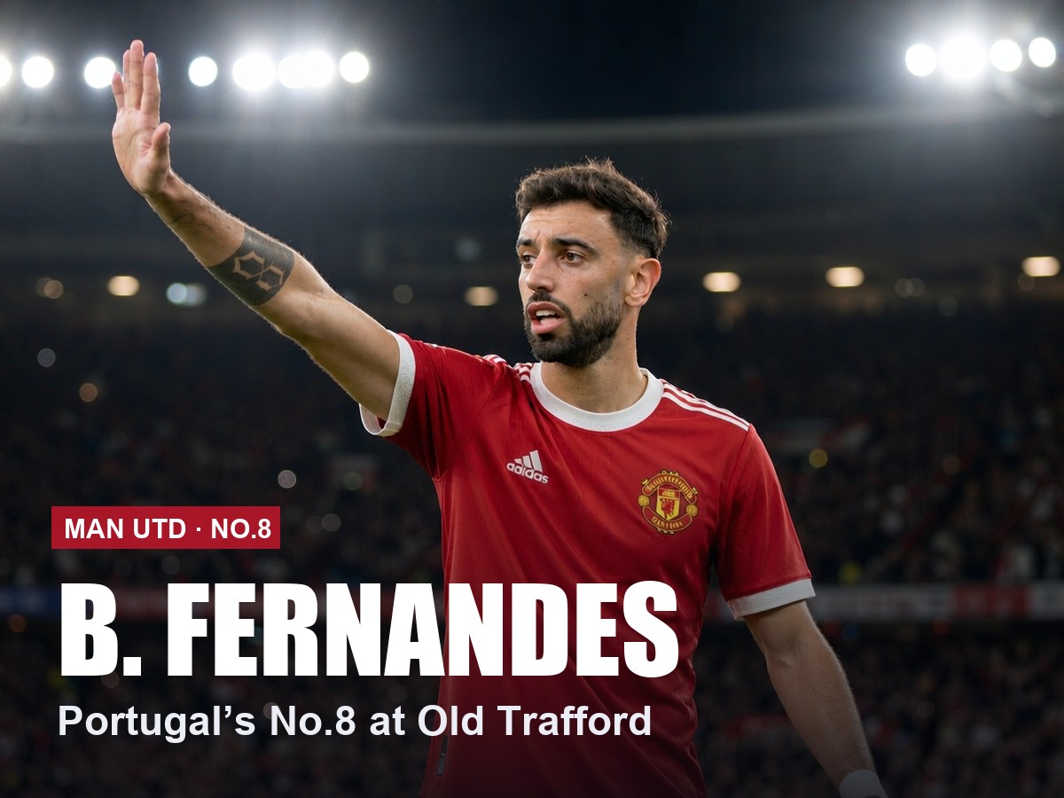 Bruno Fernandes Manchester United number 8 shirt, 2026/27 season