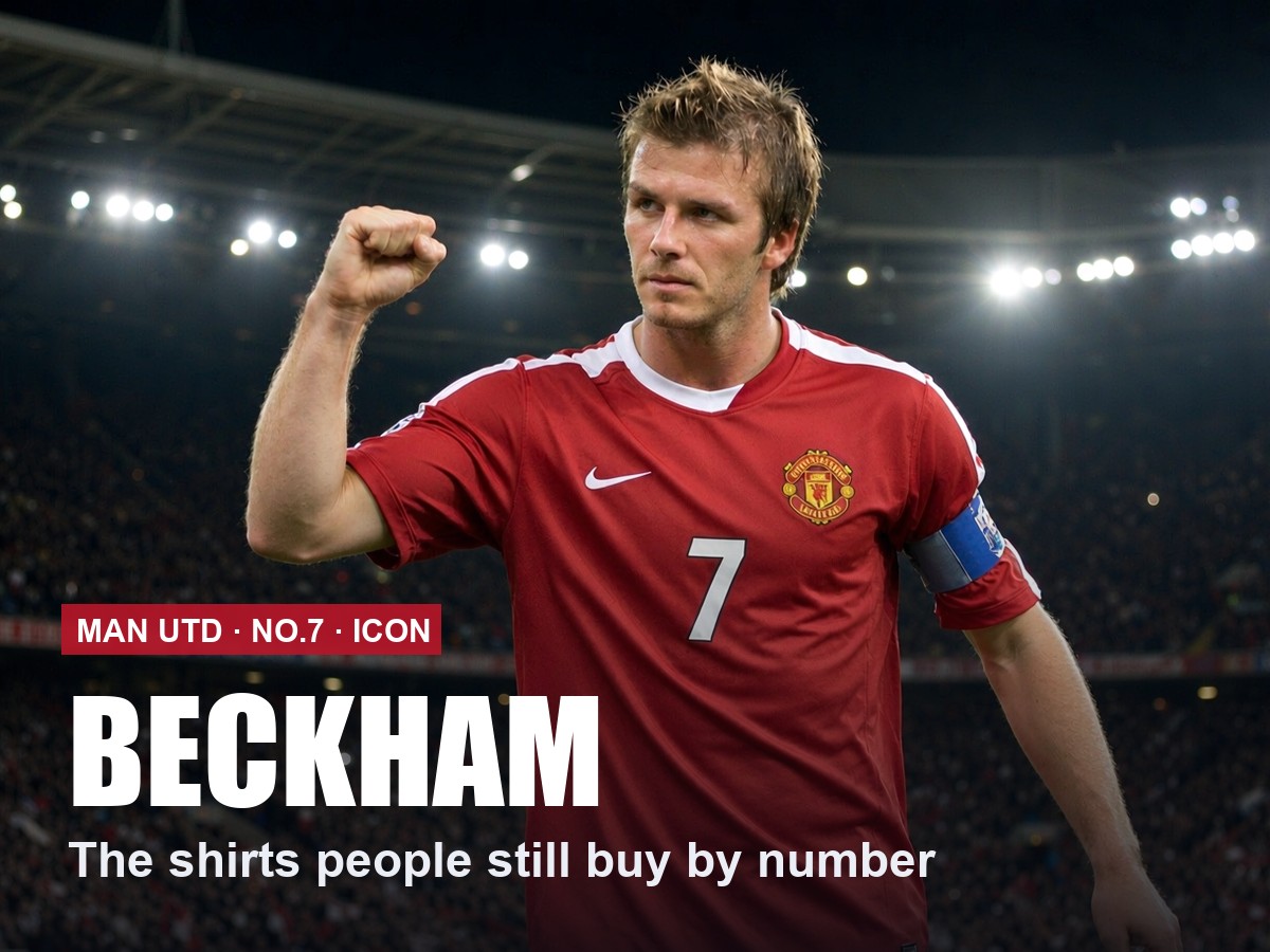 David Beckham Manchester United number 7 shirt, 2026/27 season