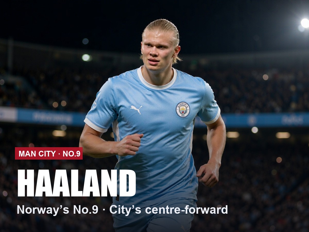 Erling Haaland Manchester City number 9 shirt, 2026/27 season