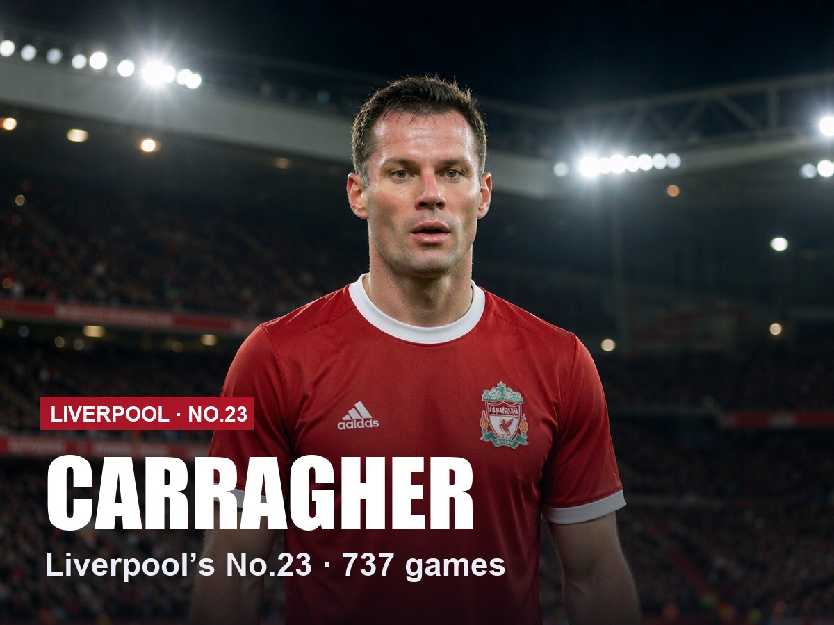 Jamie Carragher Liverpool number 23 shirt, 2026/27 season
