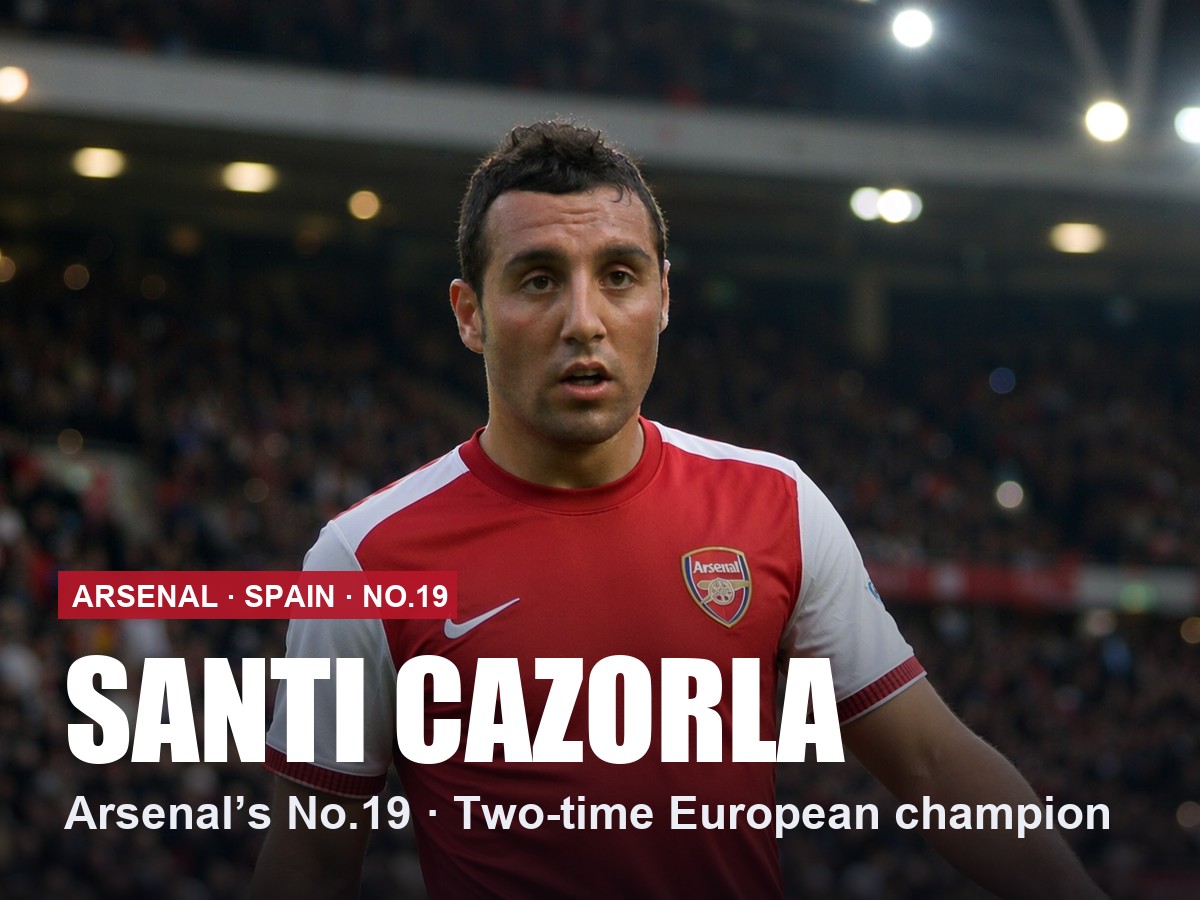Santi Cazorla Arsenal number 19 shirt, 2026/27 season
