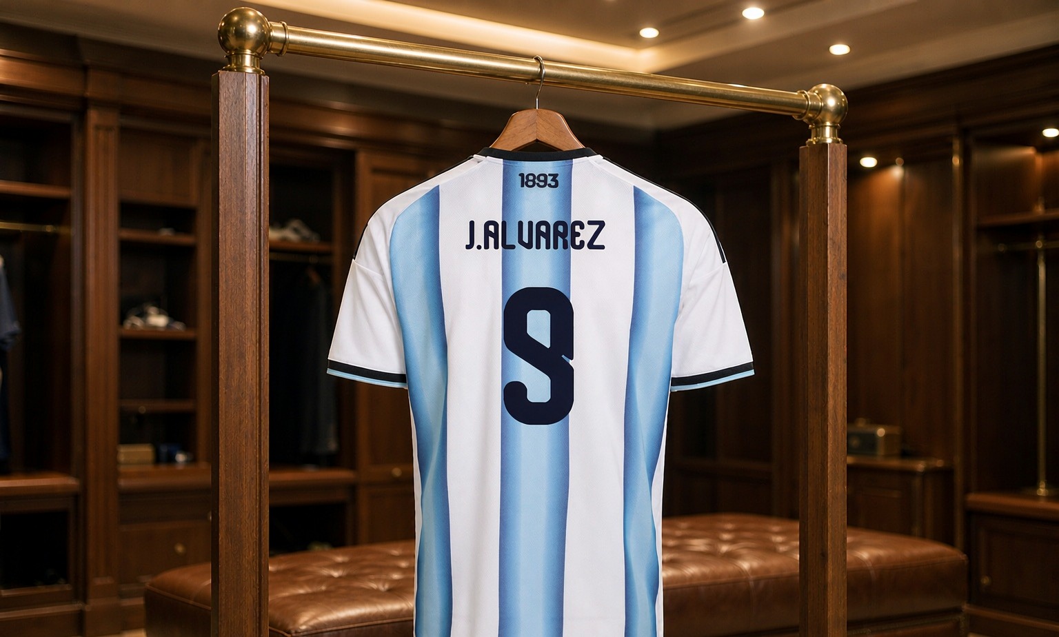 Our 2026/27 Argentina No.9 shirt in the dressing room