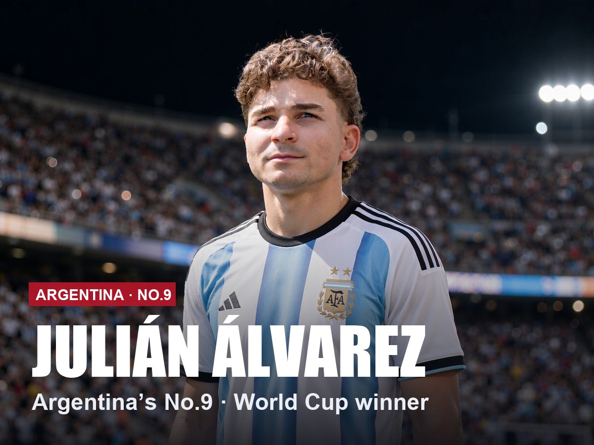 Julián Álvarez Argentina number 9 shirt, 2026/27 season