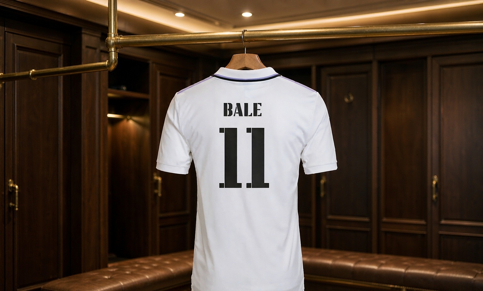 Our 2026/27 Real Madrid No.11 shirt in the dressing room
