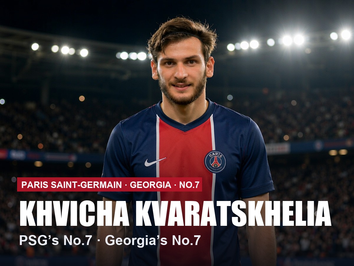 Khvicha Kvaratskhelia Paris Saint-Germain number 7 shirt, 2026/27 season
