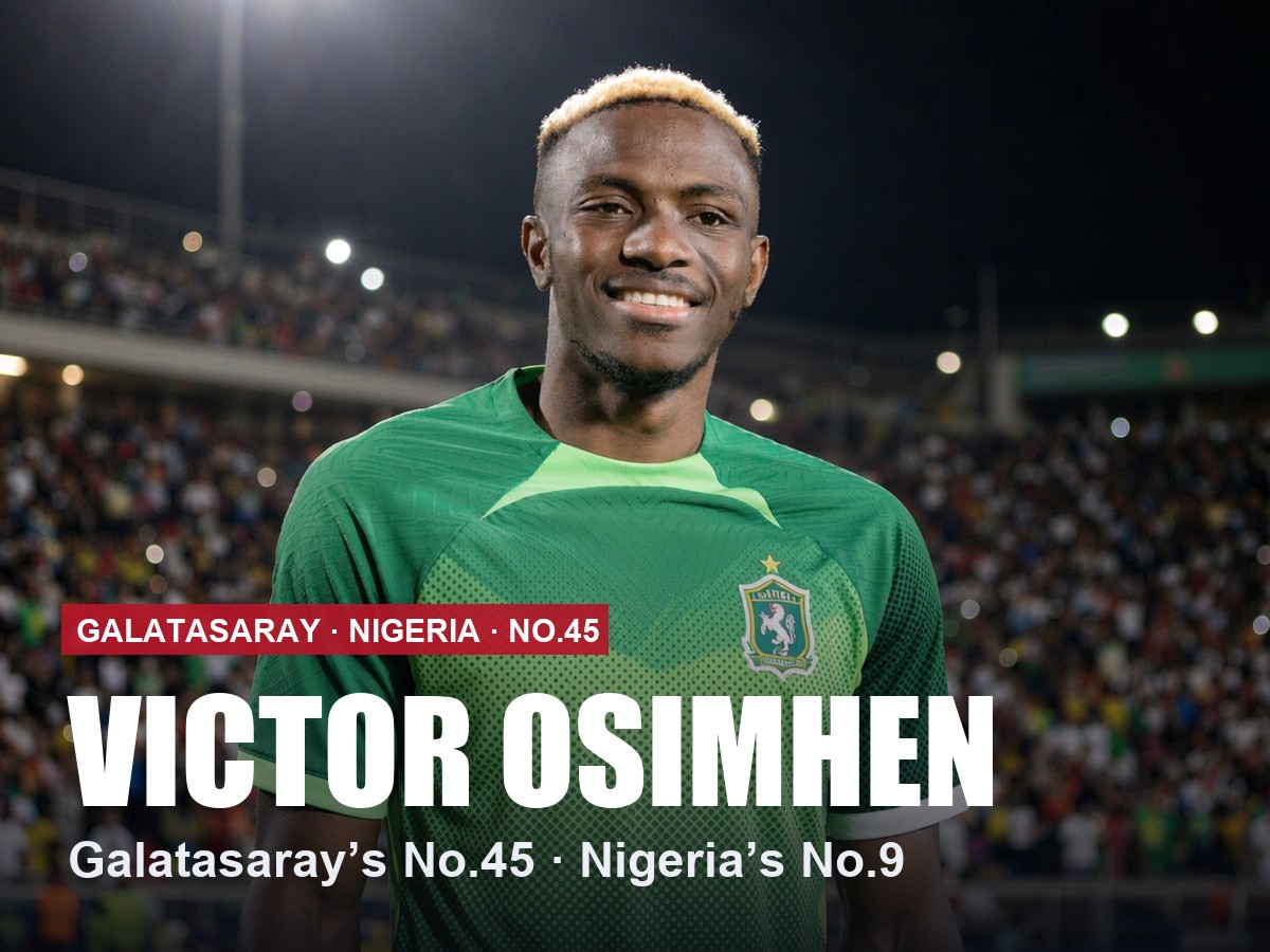 Victor Osimhen Galatasaray number 45 shirt, 2026/27 season