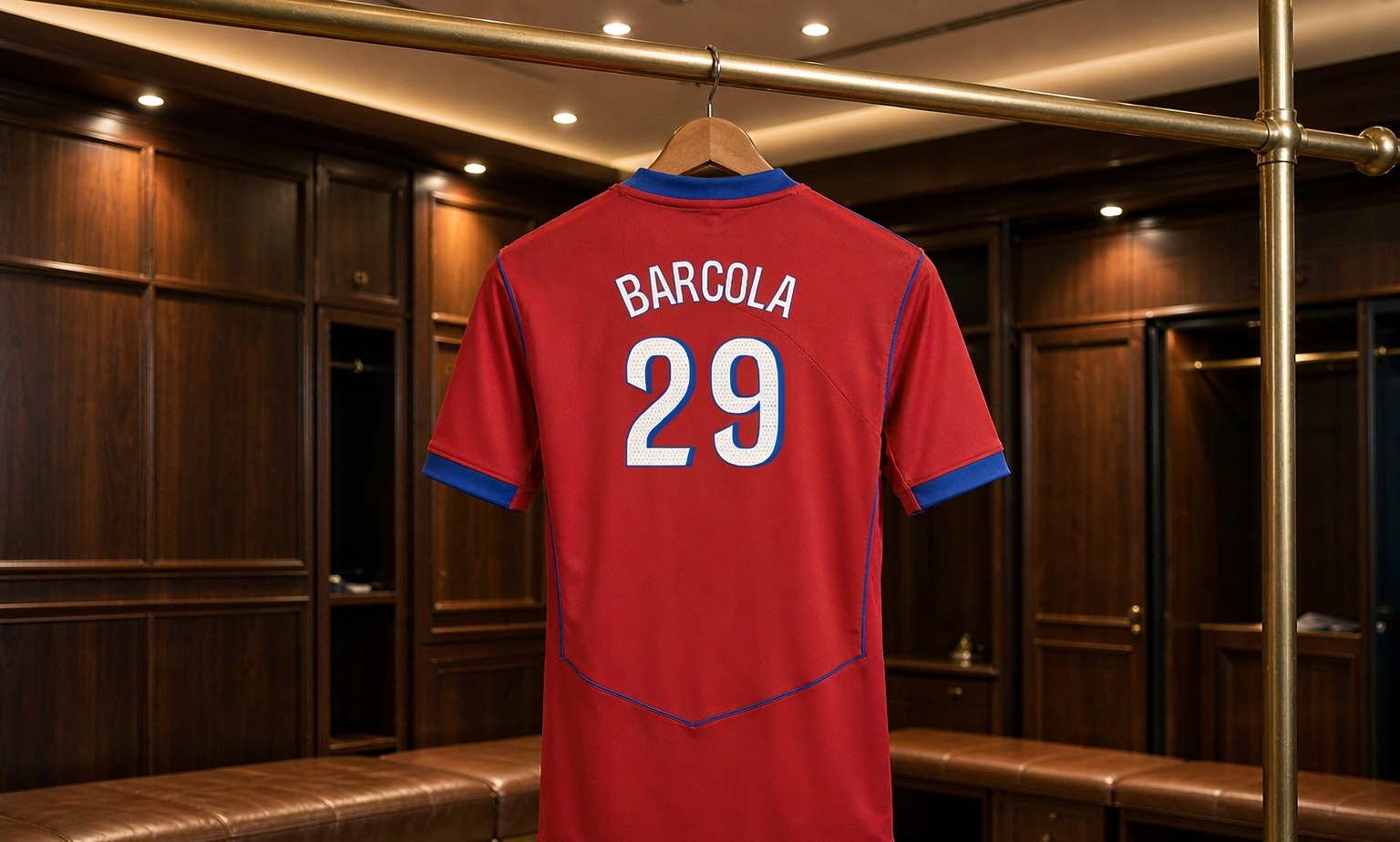 Our 2026/27 Paris Saint-Germain No.29 shirt in the dressing room
