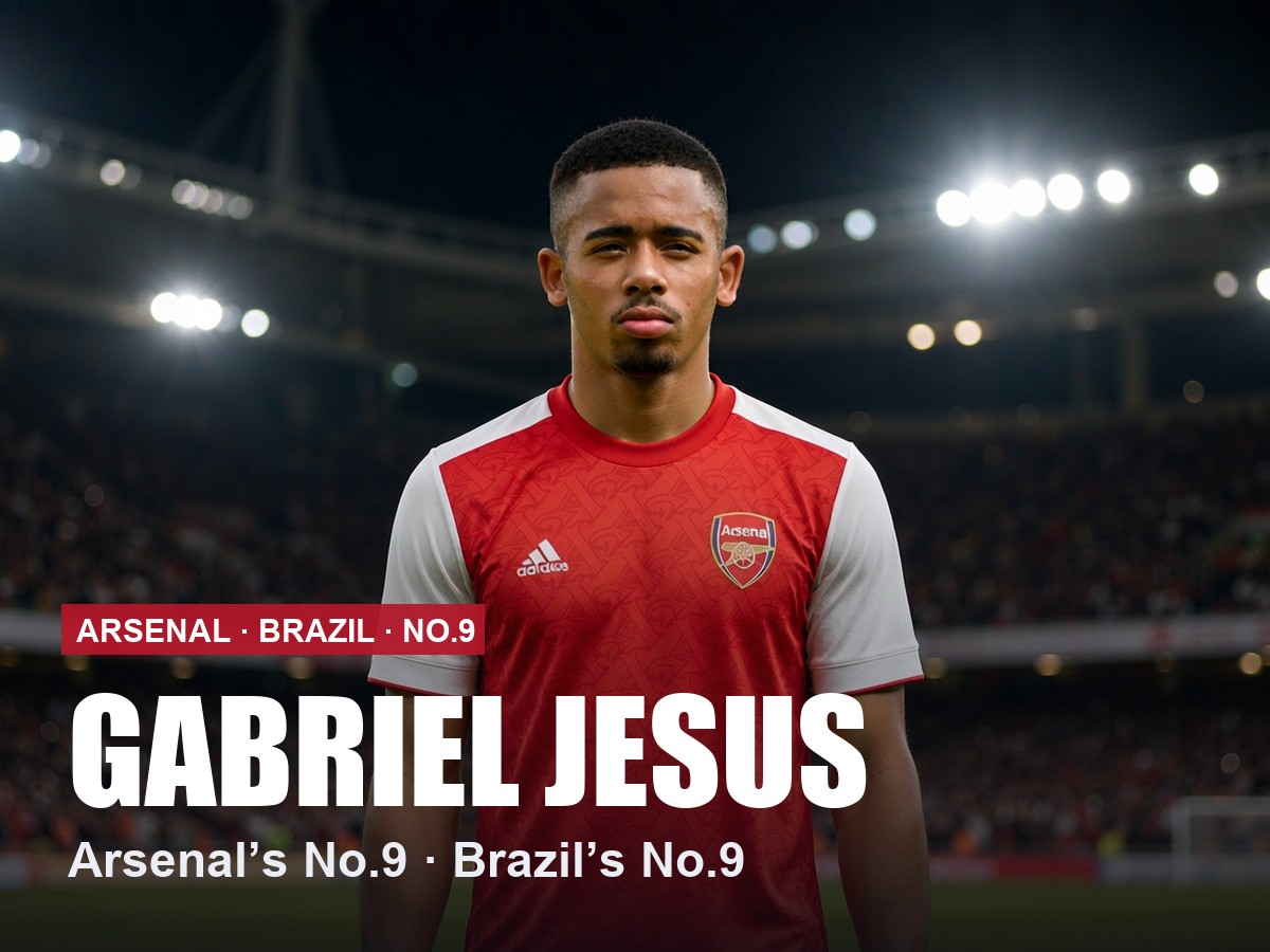 Gabriel Jesus Arsenal number 9 shirt, 2026/27 season