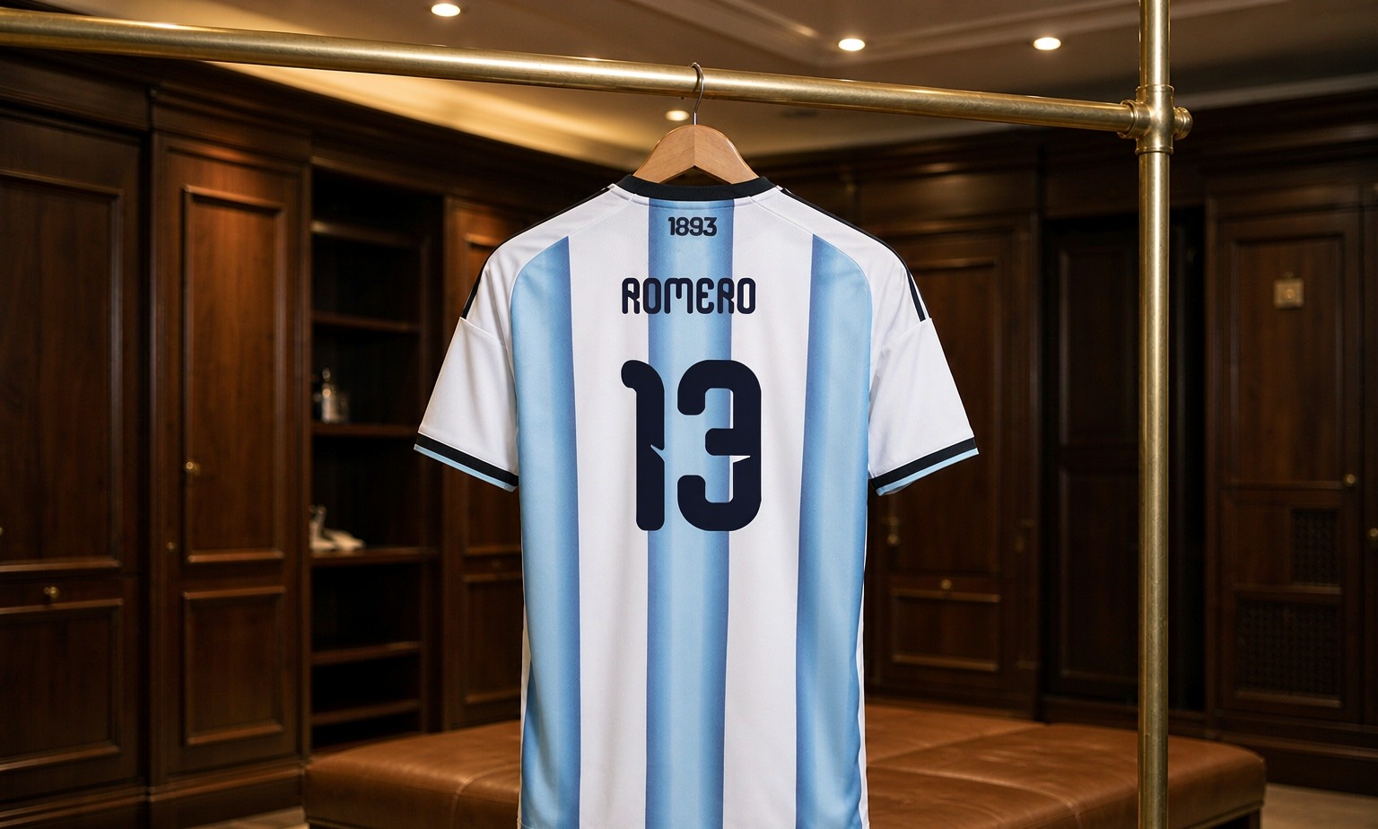 Our 2026/27 Tottenham No.17 shirt in the dressing room