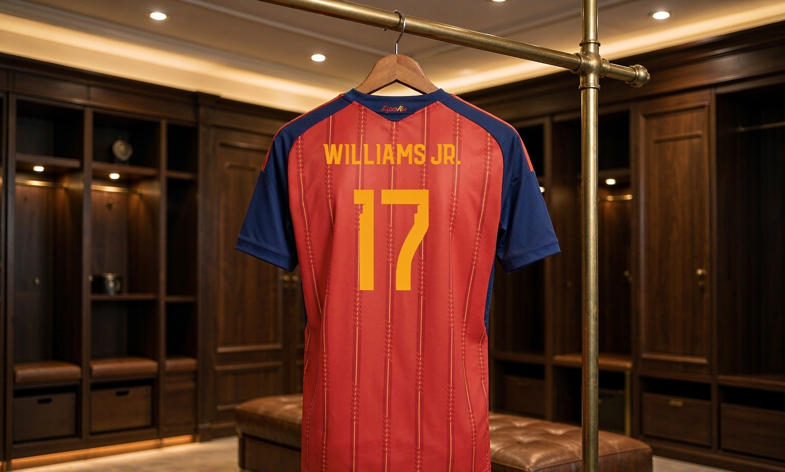 Our 2026/27 Athletic Club No.10 shirt in the dressing room