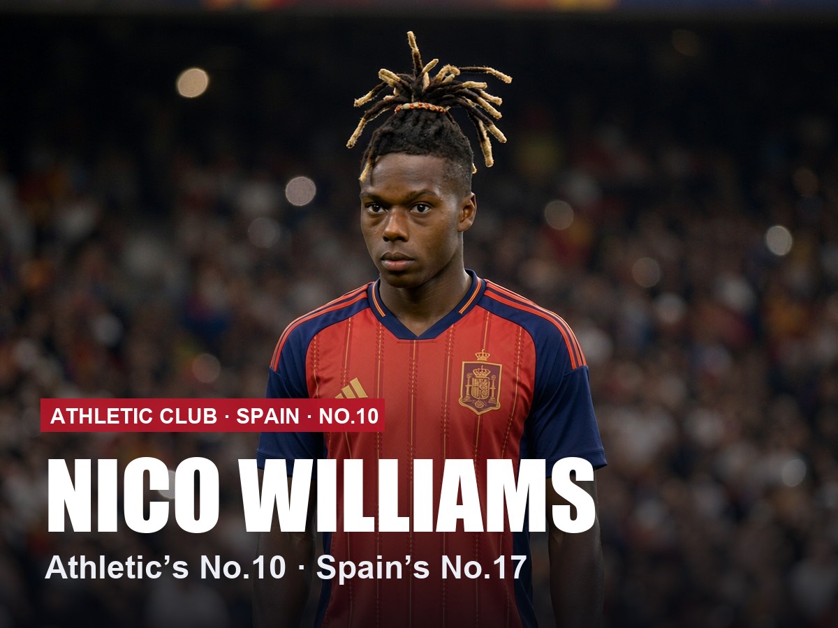 Nico Williams Athletic Club number 10 shirt, 2026/27 season