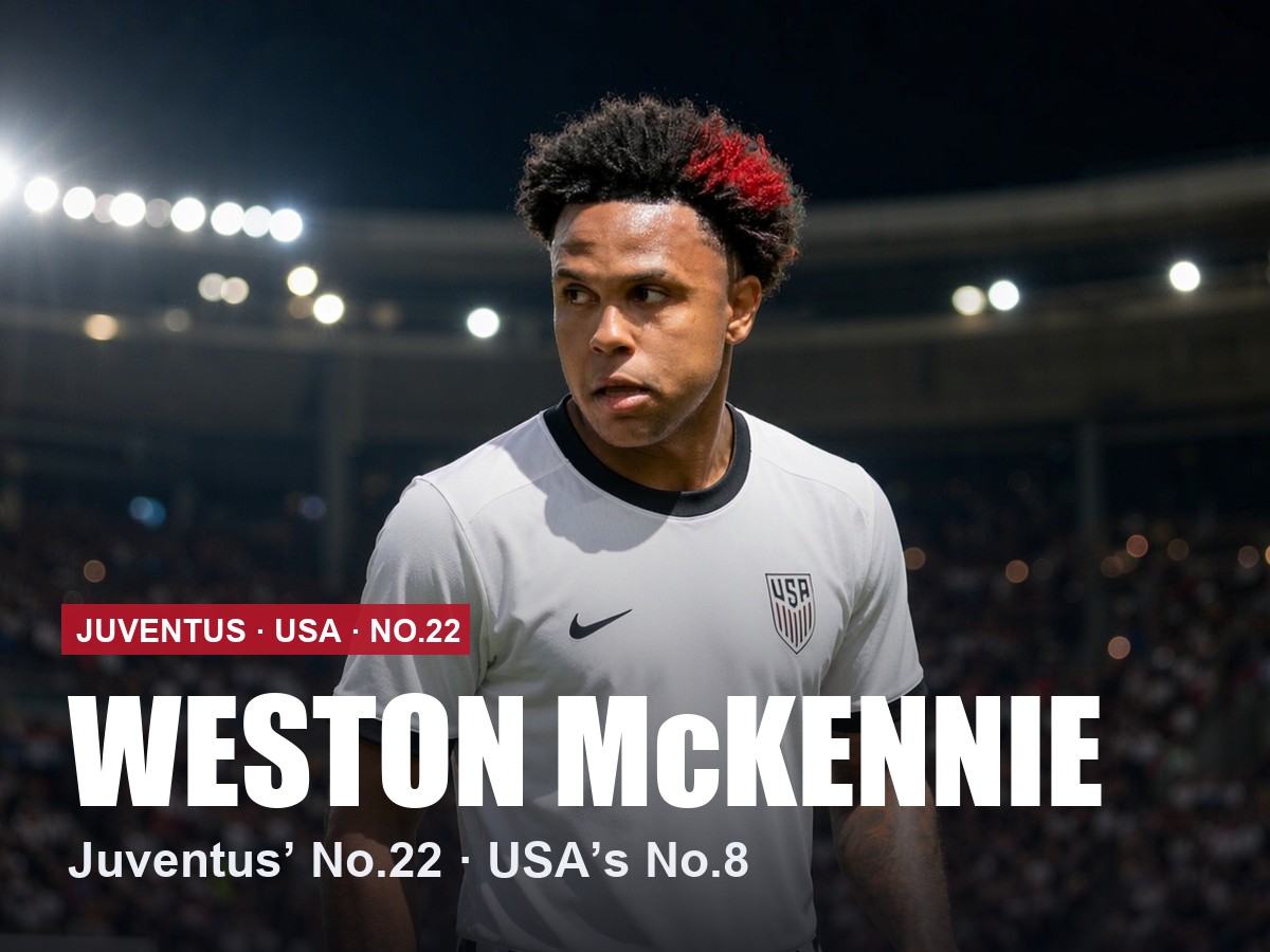 Weston McKennie Juventus number 22 shirt, 2026/27 season