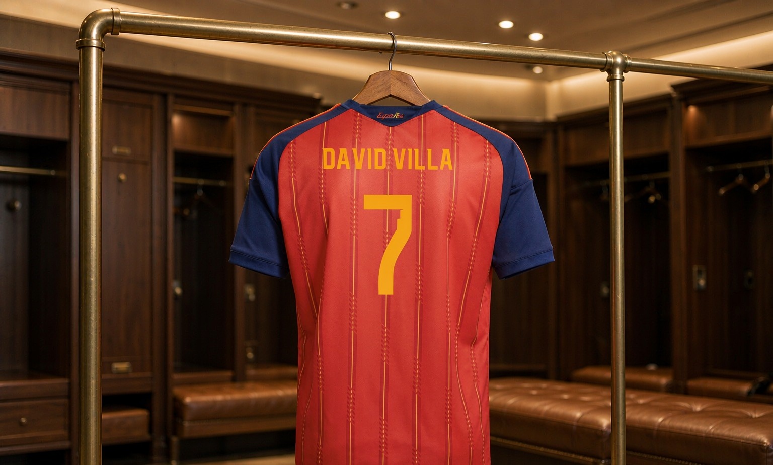 Our 2026/27 Spain No.7 shirt in the dressing room