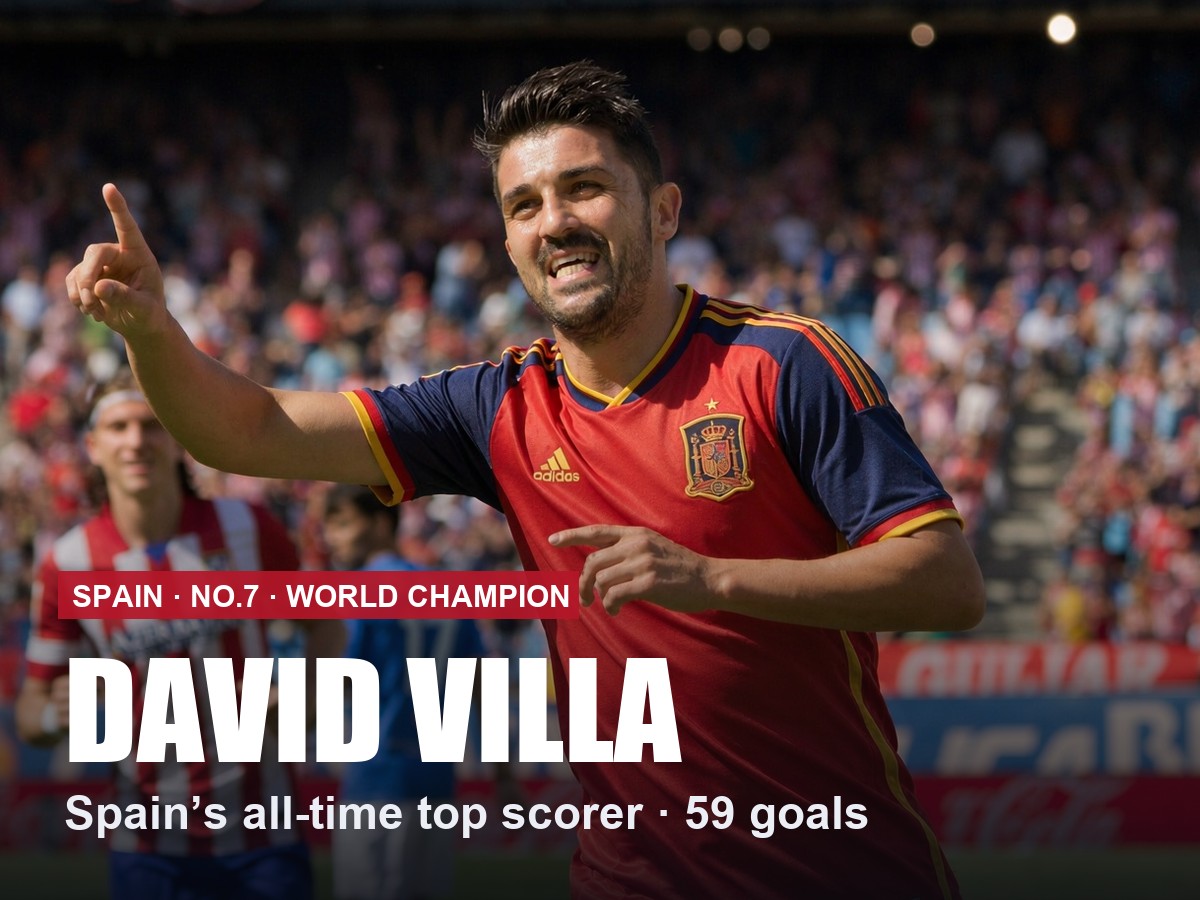 David Villa Spain number 7 shirt, 2026/27 season