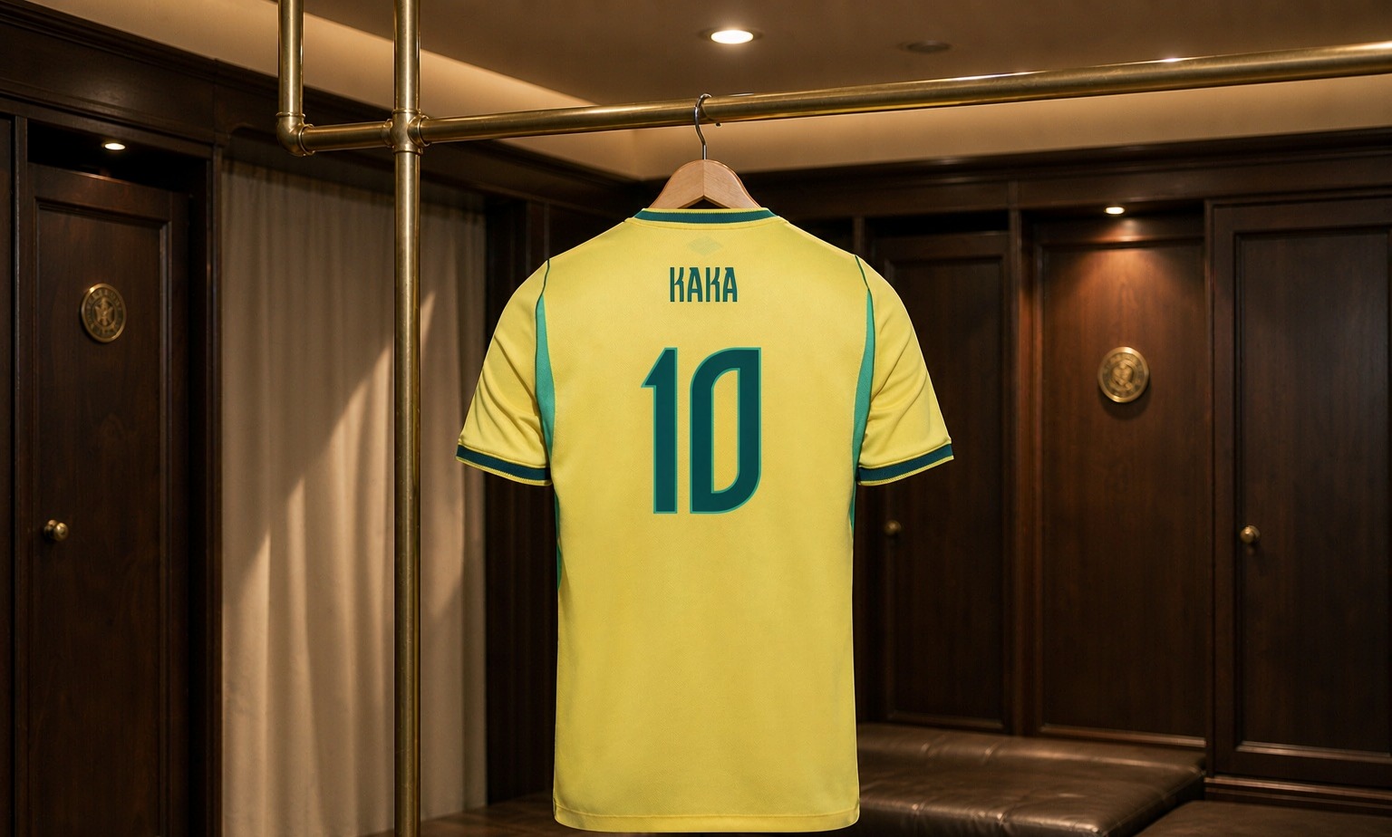 Our 2026/27 Brazil No.10 shirt in the dressing room