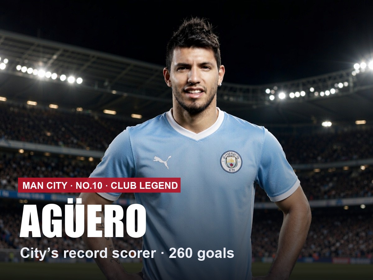 Sergio Agüero Manchester City number 10 shirt, 2026/27 season