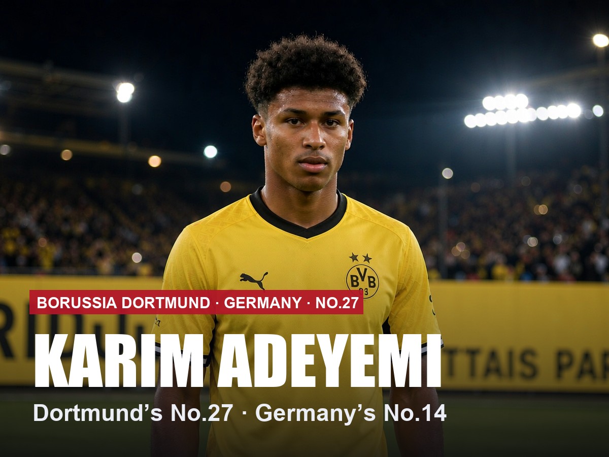Karim Adeyemi Borussia Dortmund number 27 shirt, 2026/27 season