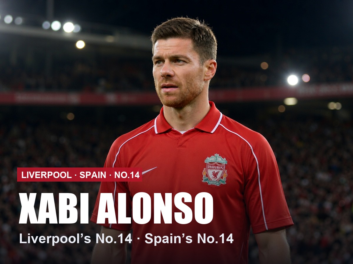 Xabi Alonso Liverpool number 14 shirt, 2026/27 season