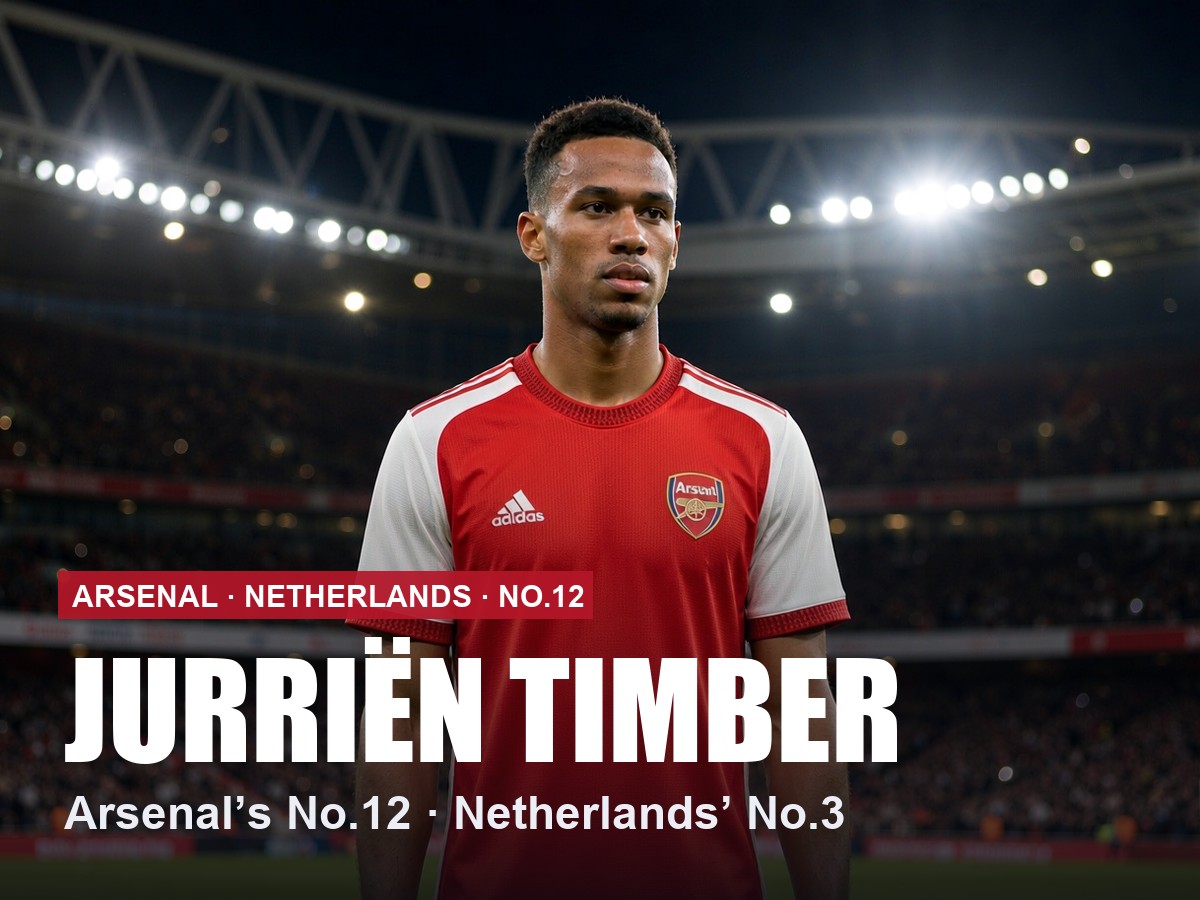 Jurrien Timber Arsenal number 12 shirt, 2026/27 season