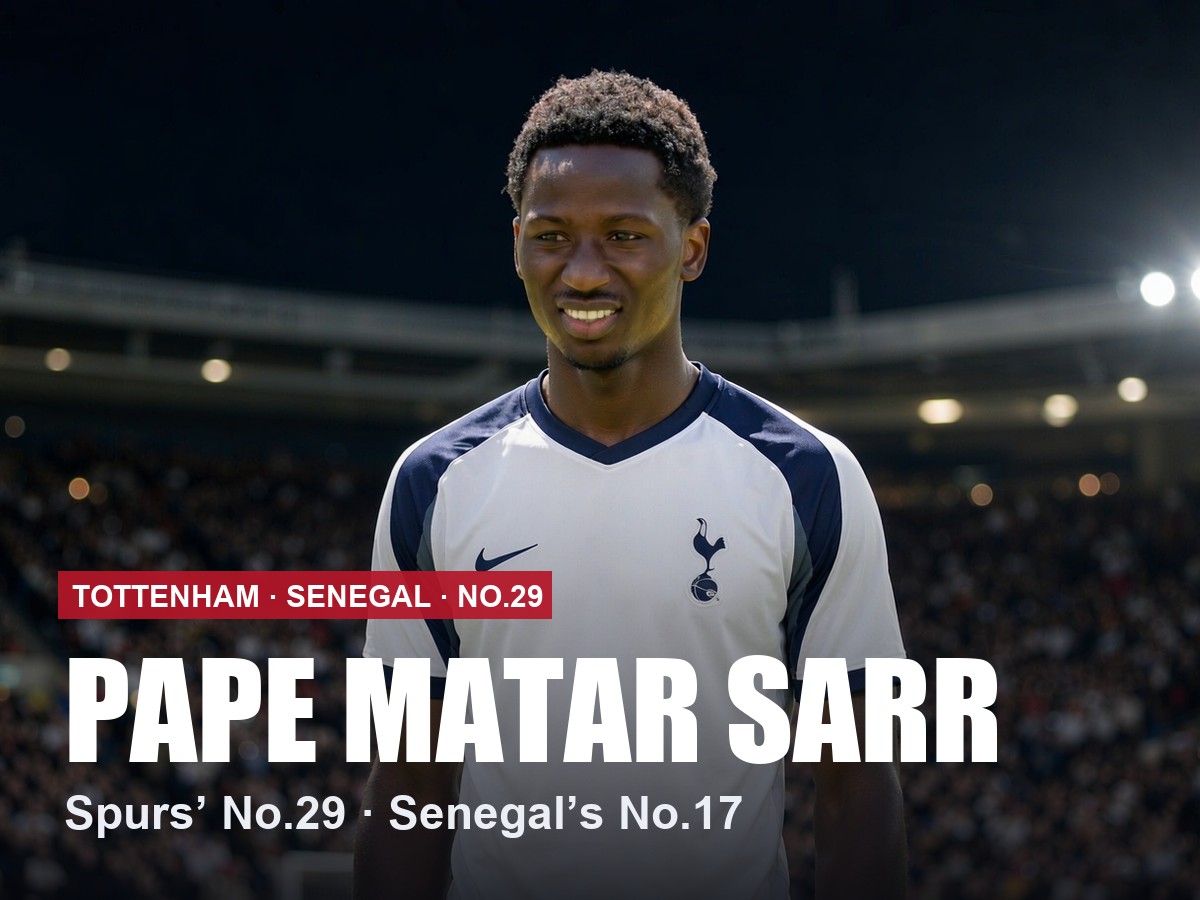 Pape Matar Sarr Tottenham number 29 shirt, 2026/27 season